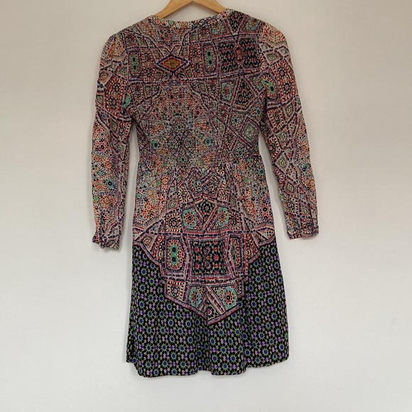 Anthropologie Maeve colourful abstract print smocked top dress - Picture 7 of 9